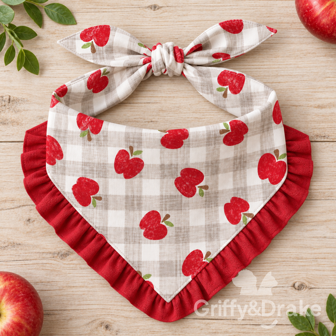 Apple of my Eye Ruffle Bandana