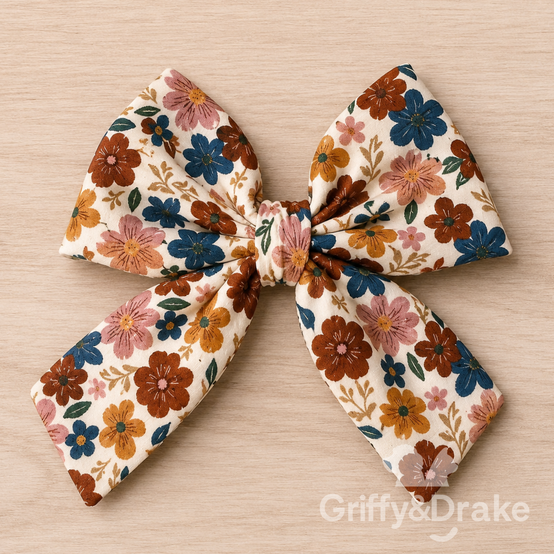 Fall Blooms Sailor Bow Tie
