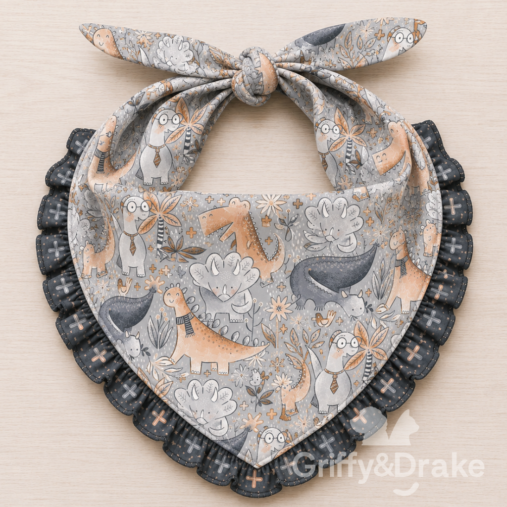 Jurassic Tails Ruffle Bandana