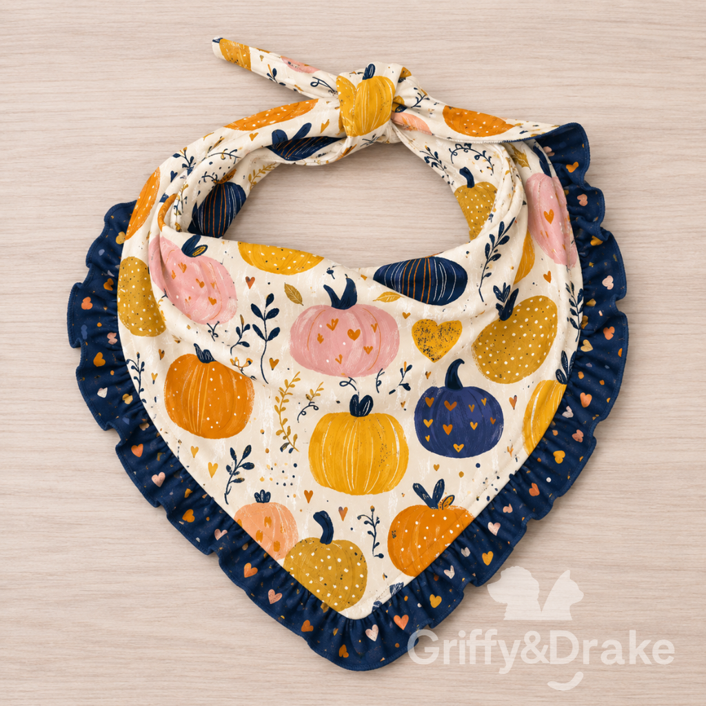 Pretty Pumpkin Ruffle Bandana