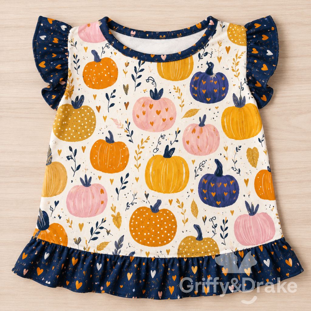 Pretty Pumpkin Ruffle Shirt