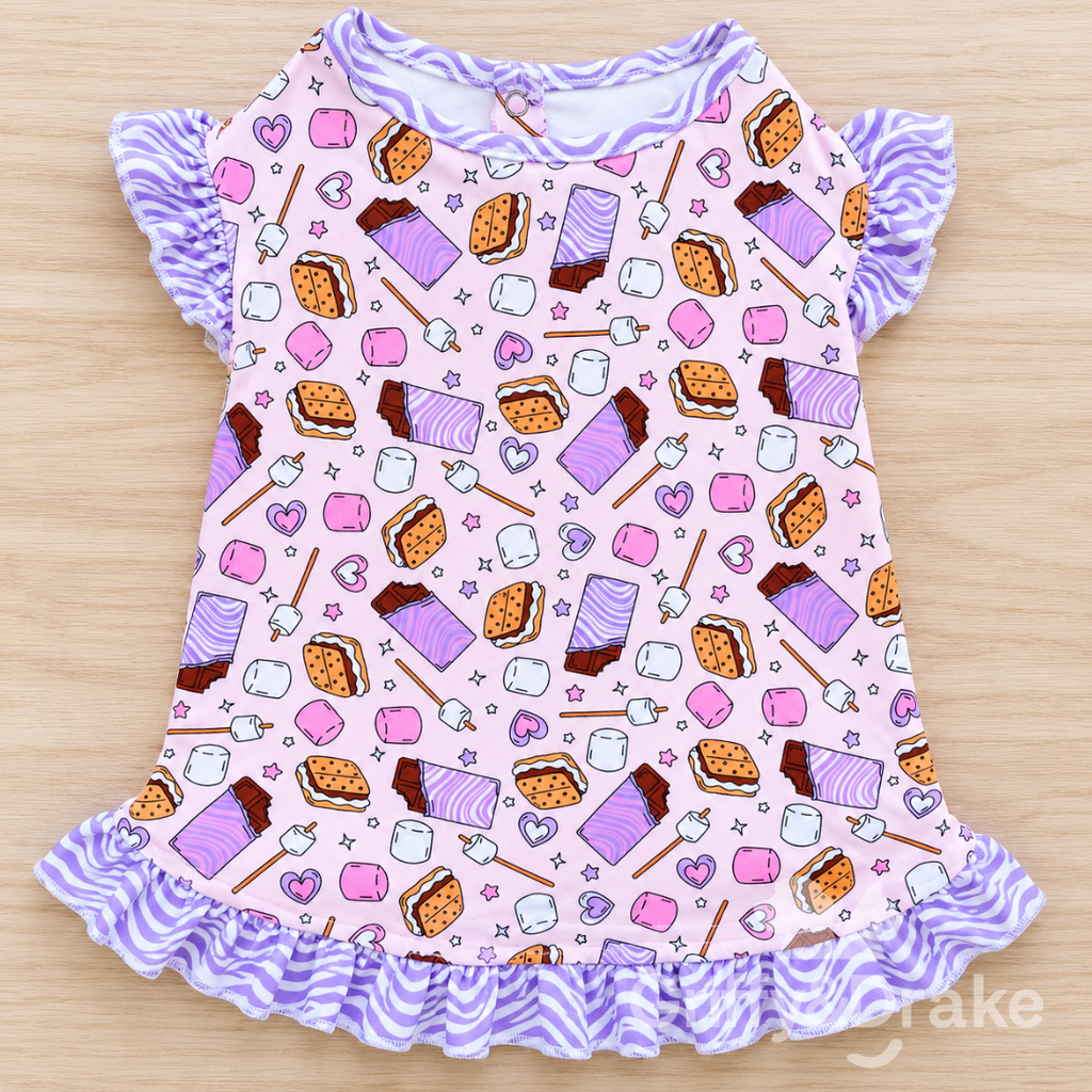 S'mores & Snuggles Ruffle Dress