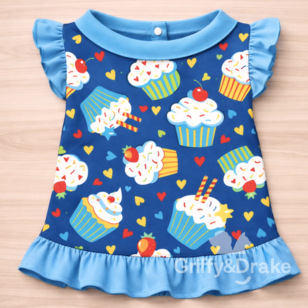 Cupcakes & Cuddles Ruffle Shirt